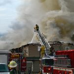 Residential fire battled by firefighters